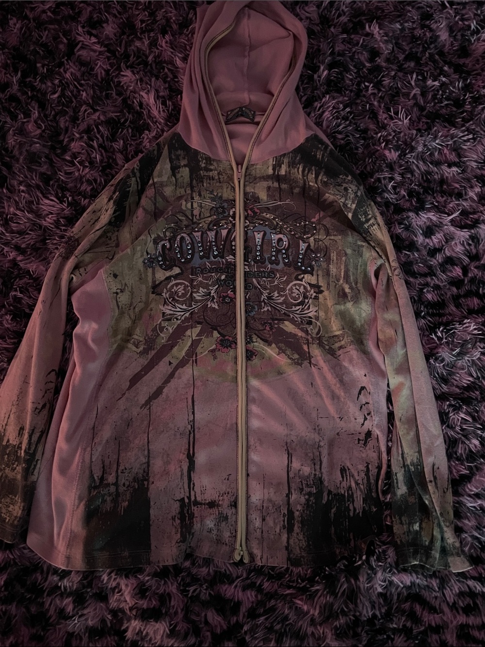 pink zip up